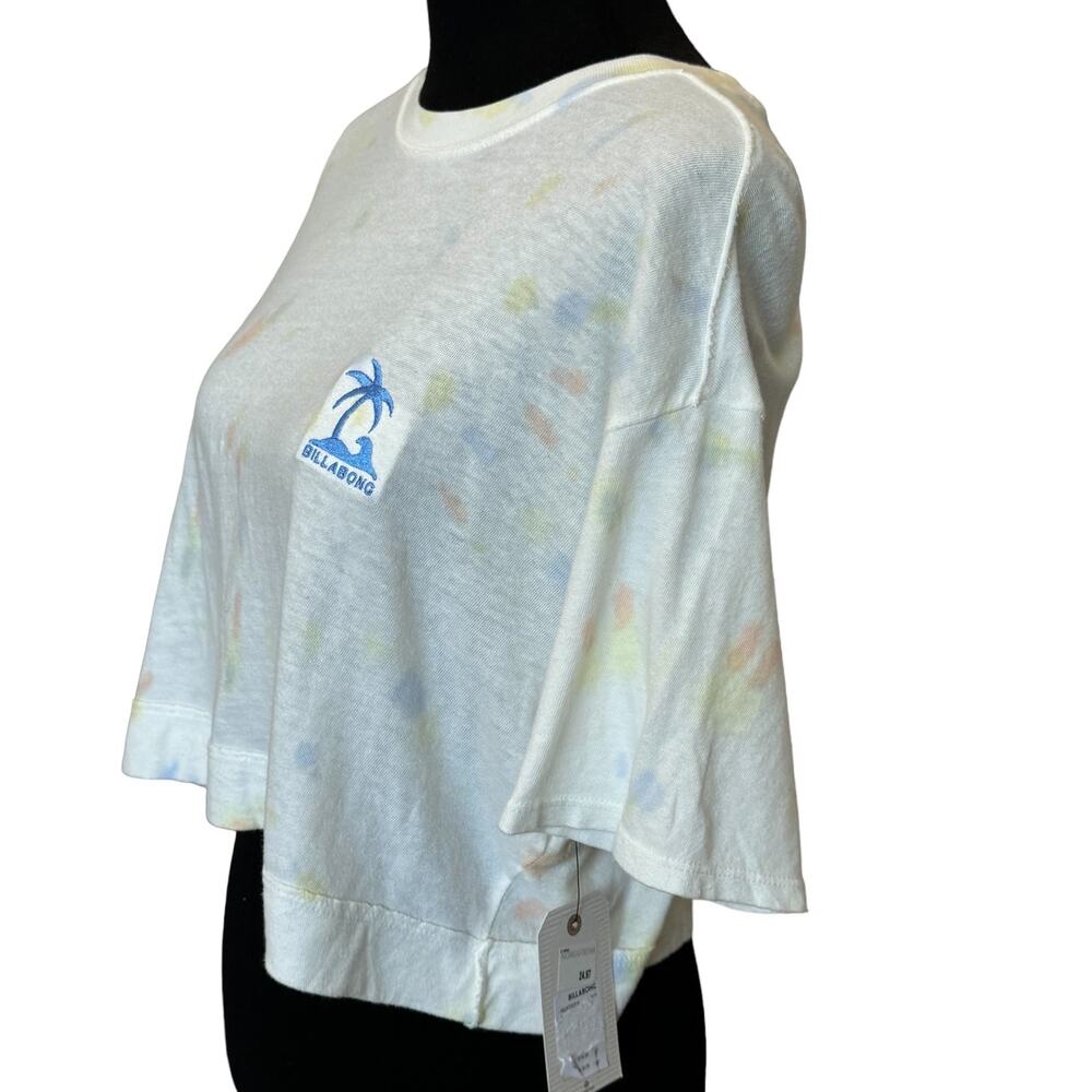 New ~ BILLABONG ~ White Cotton BOXY Short Sleeve T-Shirt Size XS - Picture 4 of 10